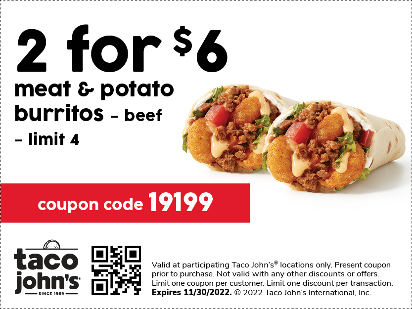 Image of the coupon for https://tacojohns.com/wp-content/uploads/2022/08/2-for-6-mpb.jpg