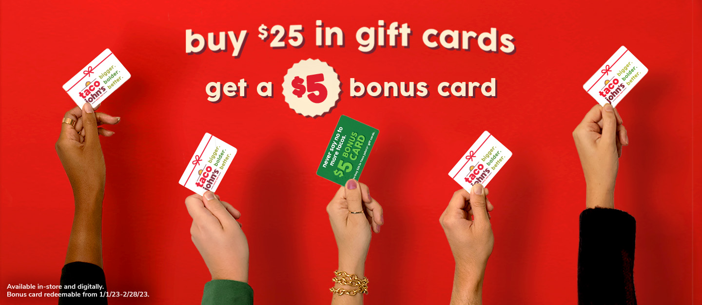 Spend $25, Get a $5 Bonus Card Back