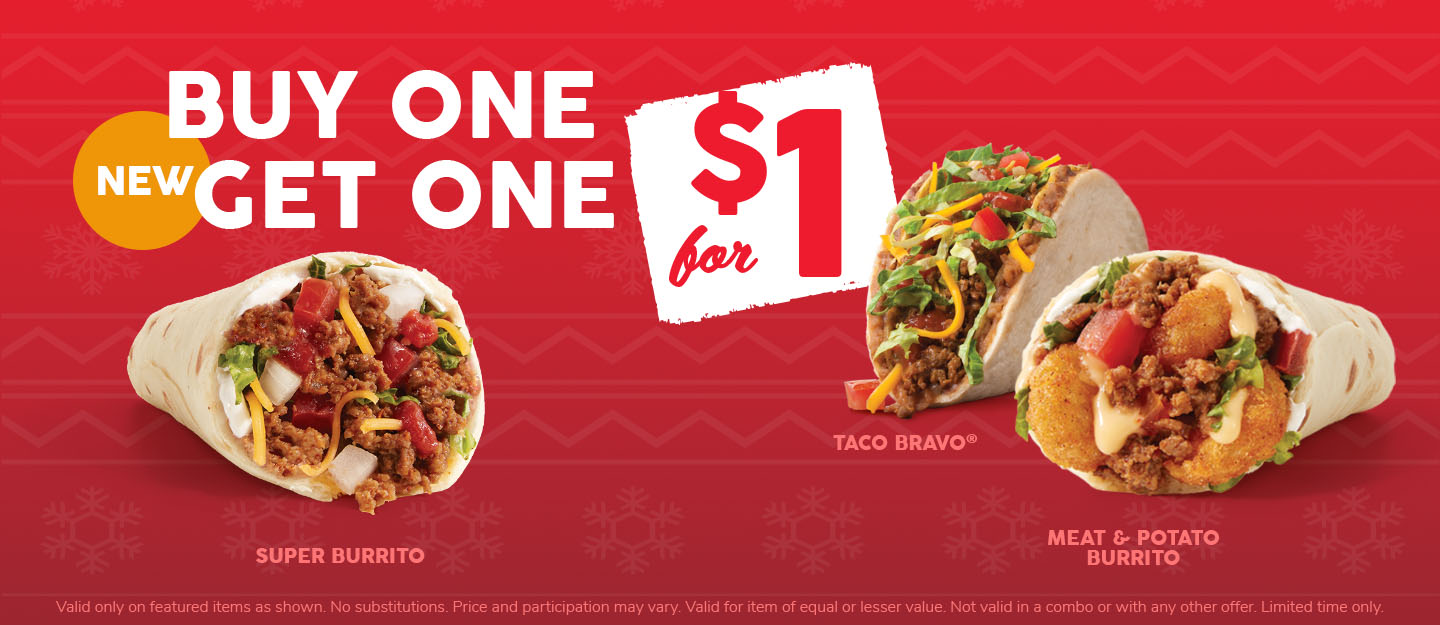 NEW! Buy One Get One for $1 Menu