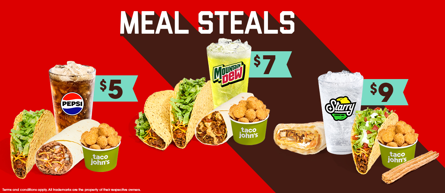 Meal Steals for $5, $7 or $9