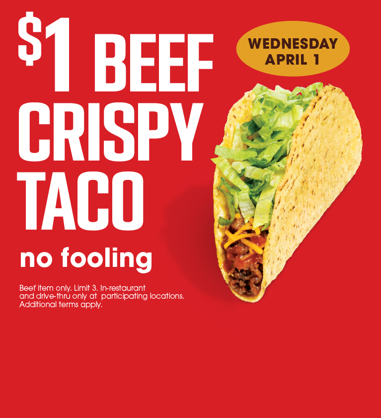 $1 Beef Crispy Taco