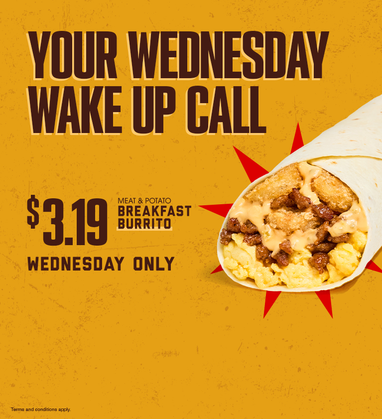 Wake Up Wednesday - Meat & Potato Breakfast Burrito