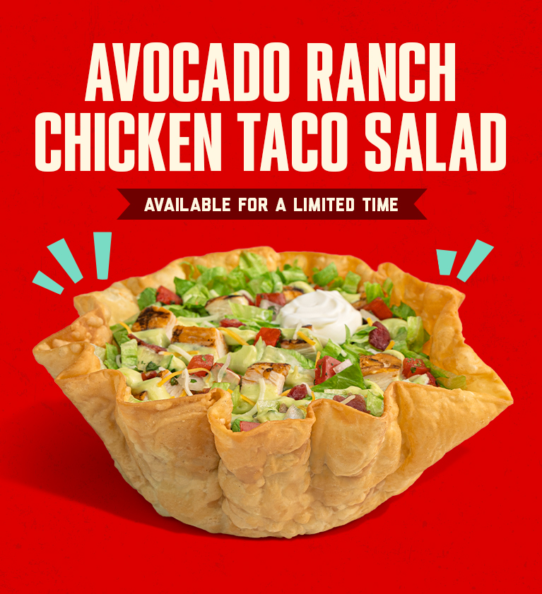 Avocado Ranch Chicken Taco Salad